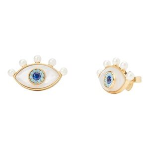 Kate Spade New York Mother of Pearl Evil Eye Statement Studs